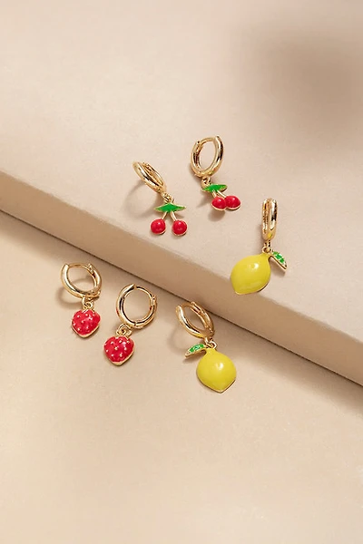 Mona Mini Fruit Drop Earring Set