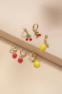 Mona Mini Fruit Drop Earring Set