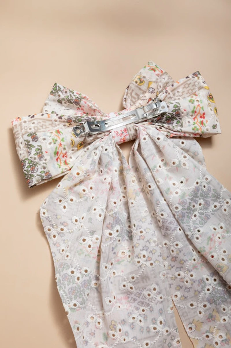 Marie Floral Hair Bow