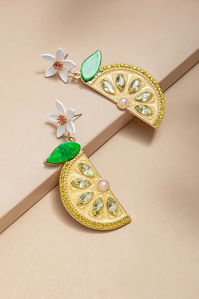 Shelley Glass Lemon Drop Earrings