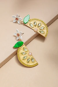 Shelley Glass Lemon Drop Earrings