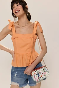 Roslyn Floral Faux Leather Crossbody Bag