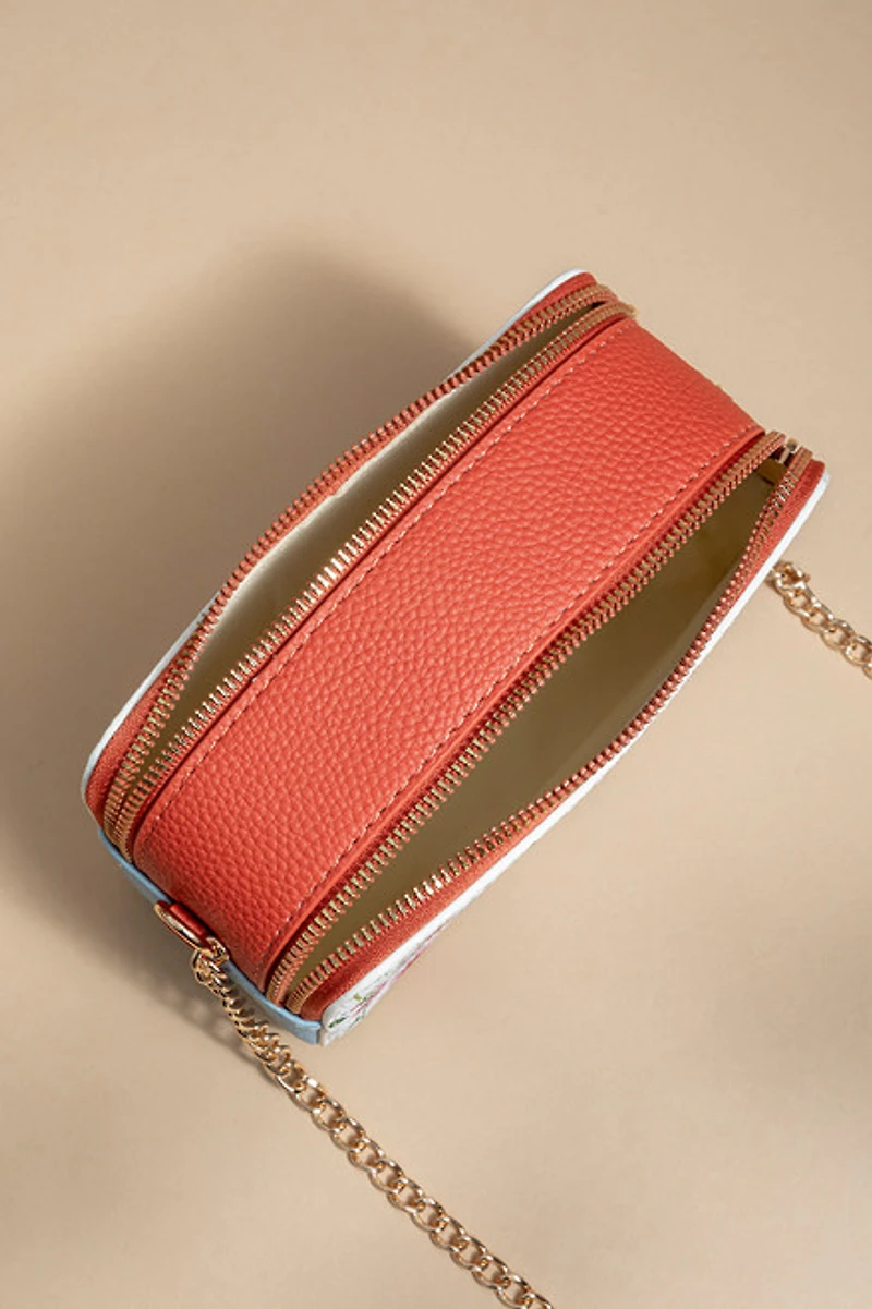 Roslyn Floral Faux Leather Crossbody Bag