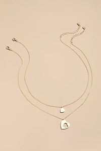 Mom Heart Pendant Necklace Set