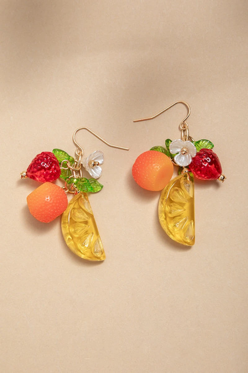 Lora Fruit Cluster Drop Earrings