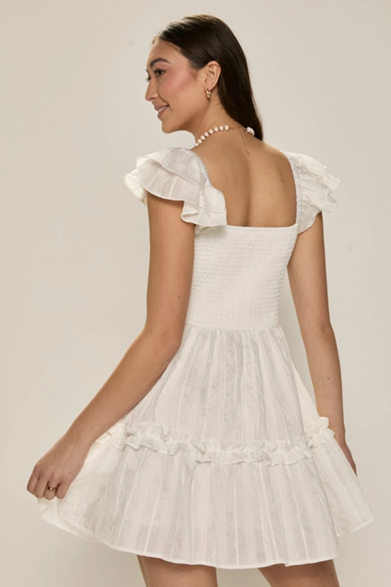 Lucille Ruffle Tiered Mini Dress