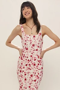Eve Floral Stretch Midi Dress