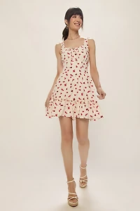 Julia Floral Ruffled Mini Dress