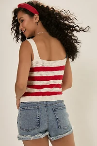 Joan American Flag Sweater Tank