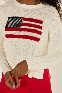 Jill American Flag Sweater