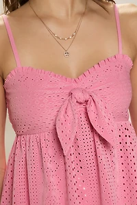 Tracie Eyelet Sweetheart Top