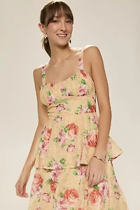 Sandra Bow Back Tiered Maxi Dress