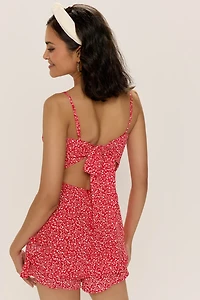 Nicole Floral Tiered Romper