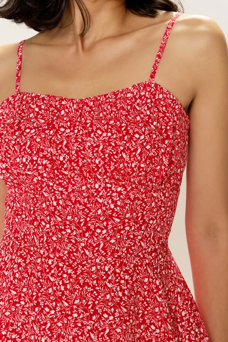 Nicole Floral Tiered Romper