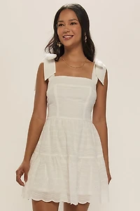 Anne Tiered Eyelet Mini Dress