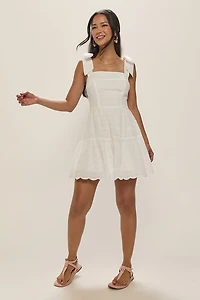 Anne Tiered Eyelet Mini Dress