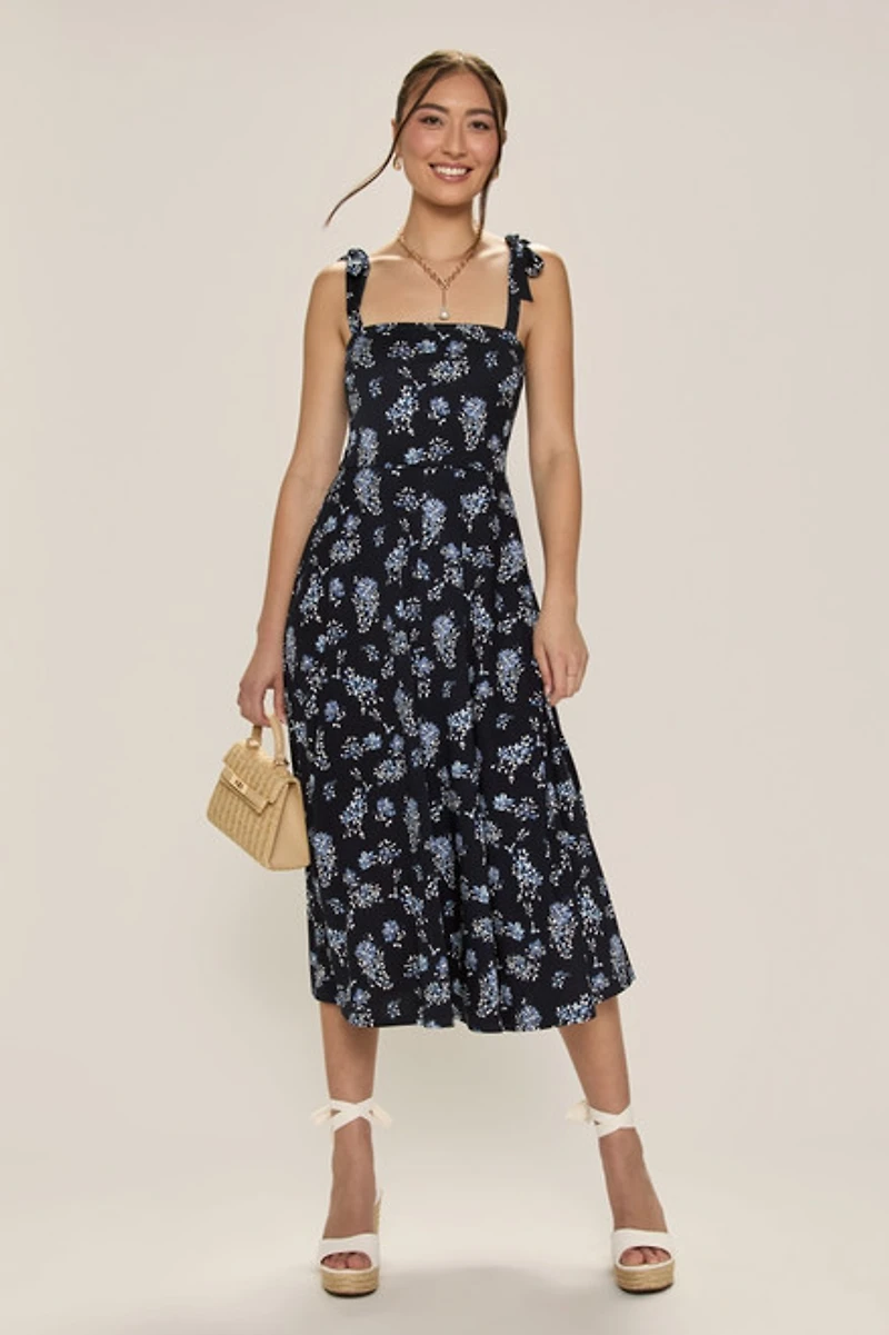 Lisa Tie Strap Midi Dress