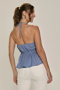 Carol Embroidered Halter Top