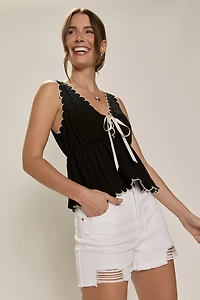 Hope Scalloped Hem Top