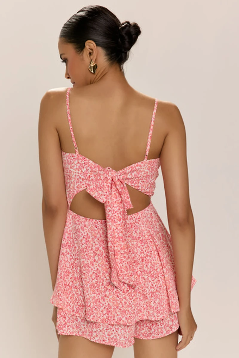 Silvia Floral Tiered Romper