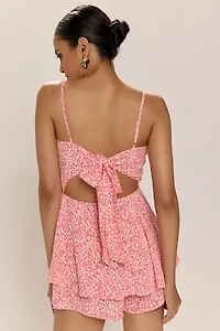 Silvia Floral Tiered Romper