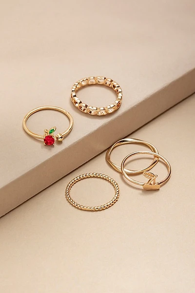 Molly Cherry Focal Ring Set
