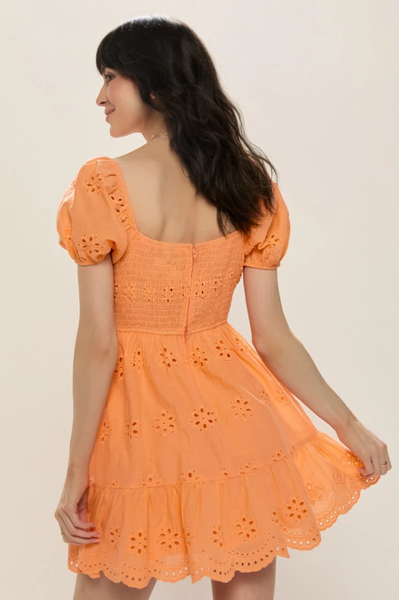 Kim Eyelet Floral Mini Dress