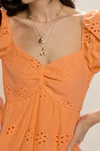 Kim Eyelet Floral Mini Dress