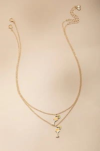 Apperol Spritz Pendant Necklace Set