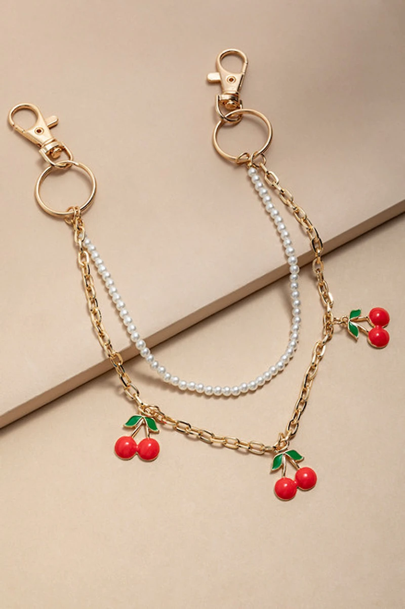 Alexis Cherry Chain Bag Charm