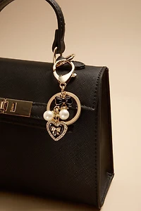Lesley Bow and Heart Bag Charm