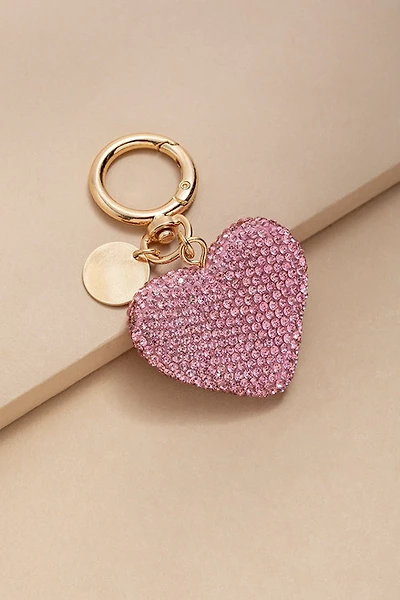 Kristi Rhinestone Heart Bag Charm