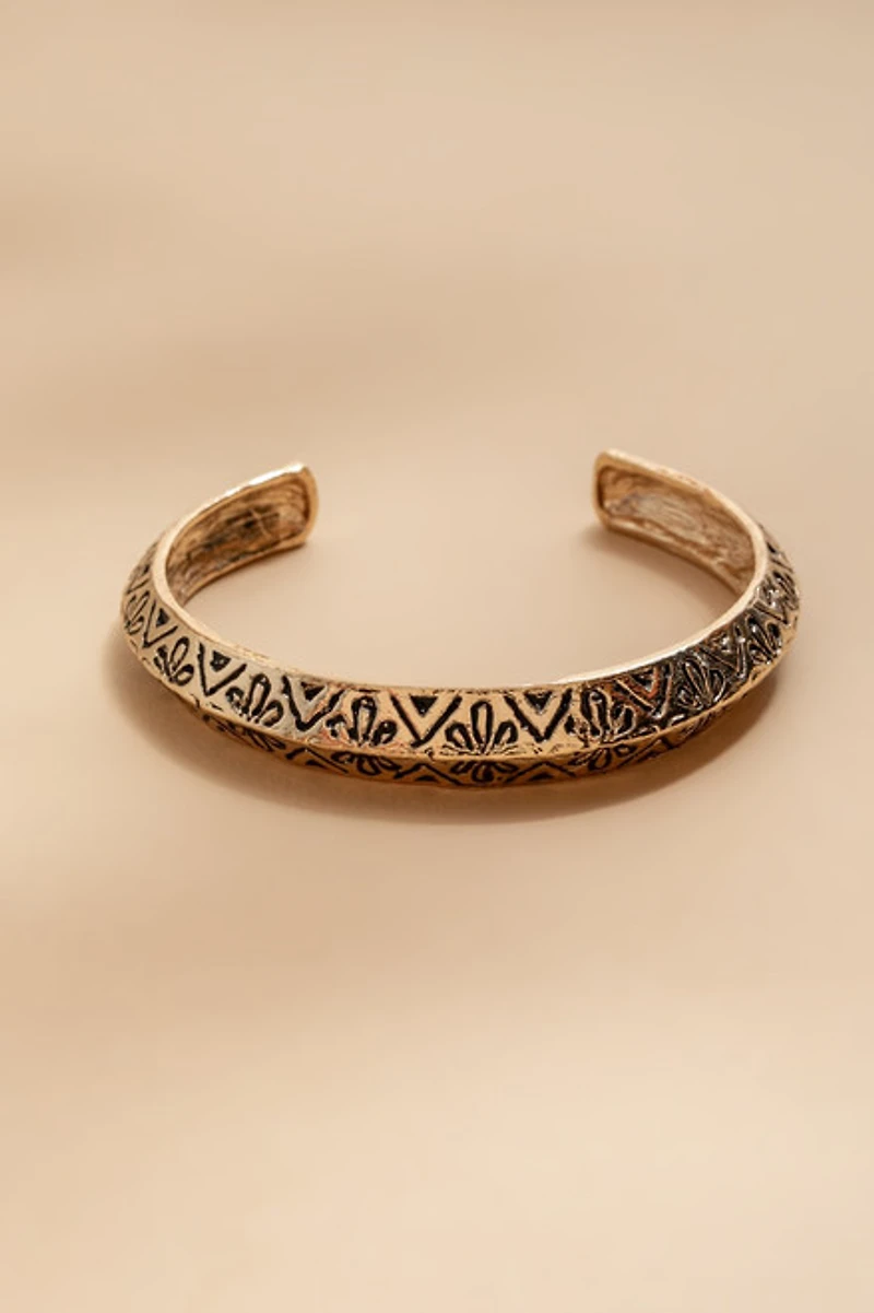 Janelle Embossed Cuff Bracelet