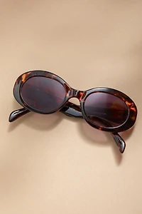 Darla Oval Tort Shell Sunglasses