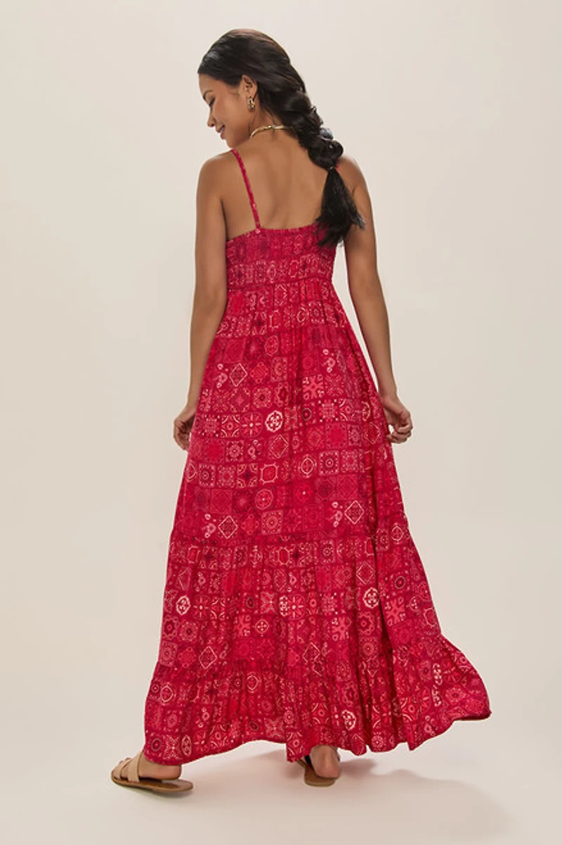 Meghan Bandana Print Maxi Dress