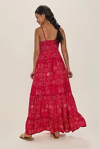 Meghan Bandana Print Maxi Dress