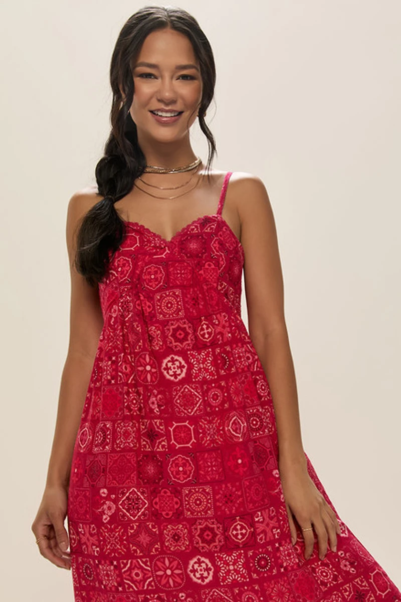 Meghan Bandana Print Maxi Dress