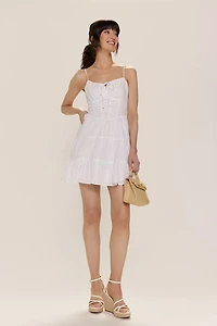 Georgia Textured Tiered Mini Dress