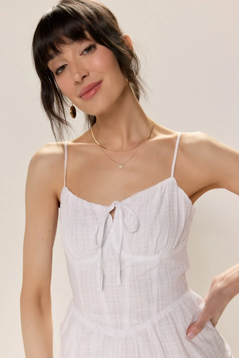 Georgia Textured Tiered Mini Dress