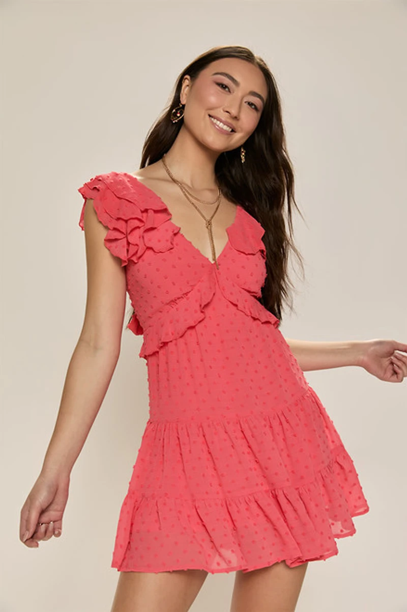 Carla Clip Dot Mini Dress