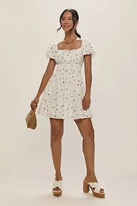 Jamie Cherry Print Mini Dress