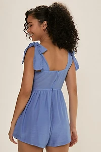 Sallie Bow Tie Strap Romper