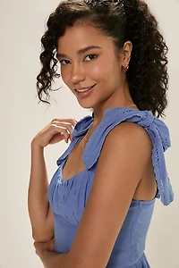 Sallie Bow Tie Strap Romper