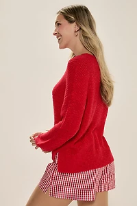 America Embroidered Sweater