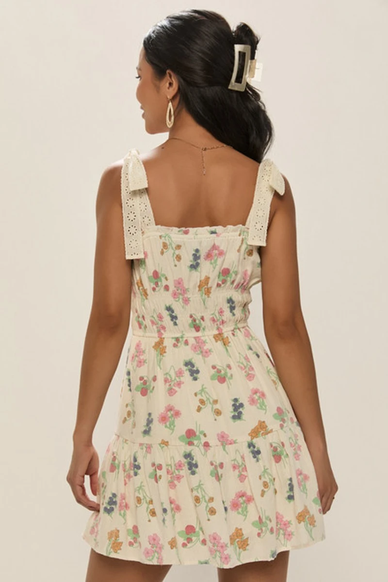 Juliet Floral Lace Strap Mini Dress