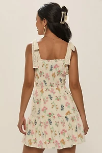 Juliet Floral Lace Strap Mini Dress