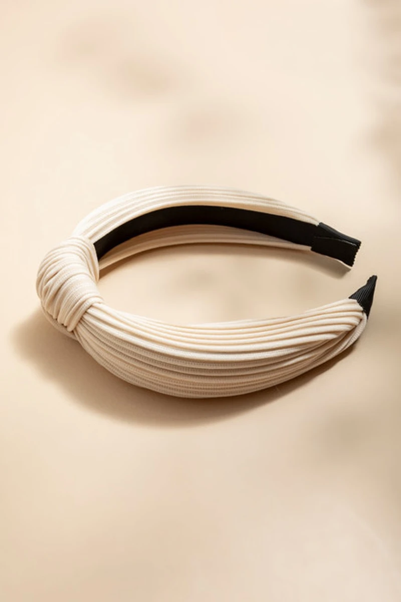 Nina Ivory Top Knot Headband