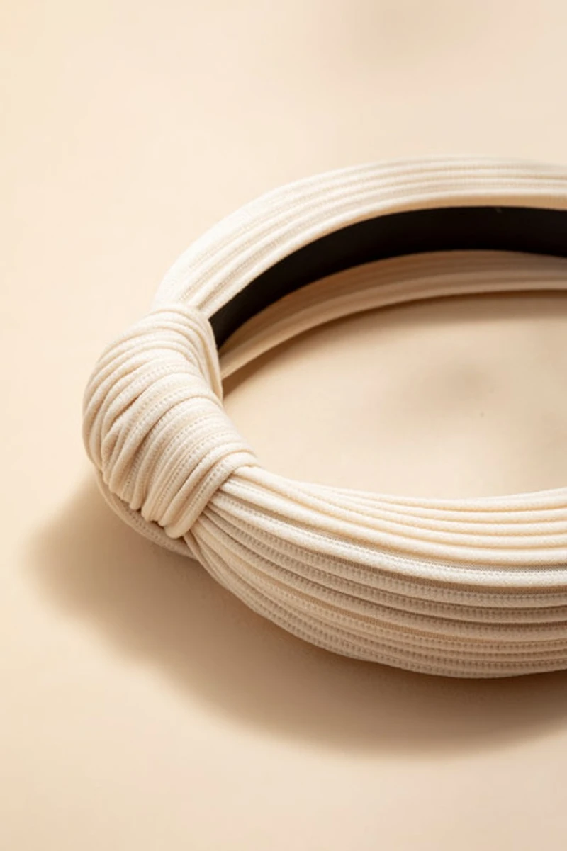 Nina Ivory Top Knot Headband