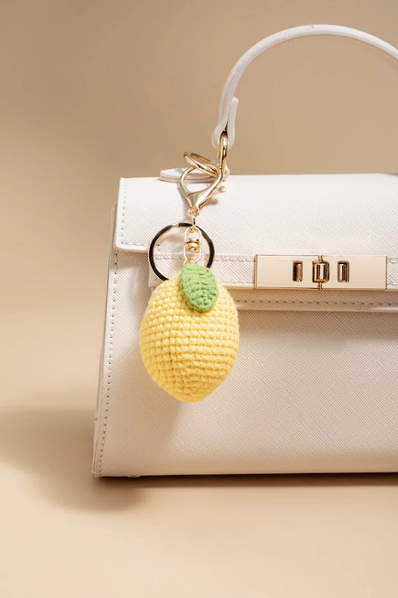 Kelly Crochet Lemon Bag Charm