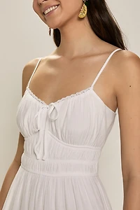 Beth Ruched Tiered Midi Dress